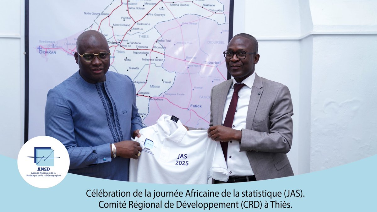 statsenegal's tweet image. L&apos;ANSD a célébré la #JournéeAfricaineDeLaStatistique à Thiès avec un Comité Régional de Développement !
Au menu : allocutions du DG Dr Abdou DIOUF &amp;amp; de l’adjoint du Gouverneur, puis présentations sur le #RGPH5, les comptes régionaux, l&apos;économie &amp;amp; la plateforme ODP.
#ANSD #JAS2025