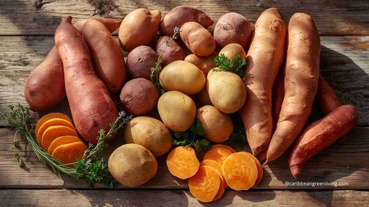 noubess's tweet image. This week’s Ingredient Spotlight: potatoes, sweet potatoes &amp;amp; yam — the Caribbean root trio that does everything. 🥔🍠✨
Get tips, cooking ideas &amp;amp; recipe inspo 👇
caribbeangreenliving.com/ingredient-spo…

#IngredientSpotlight #CaribbeanGreenLiving #RootVeggies