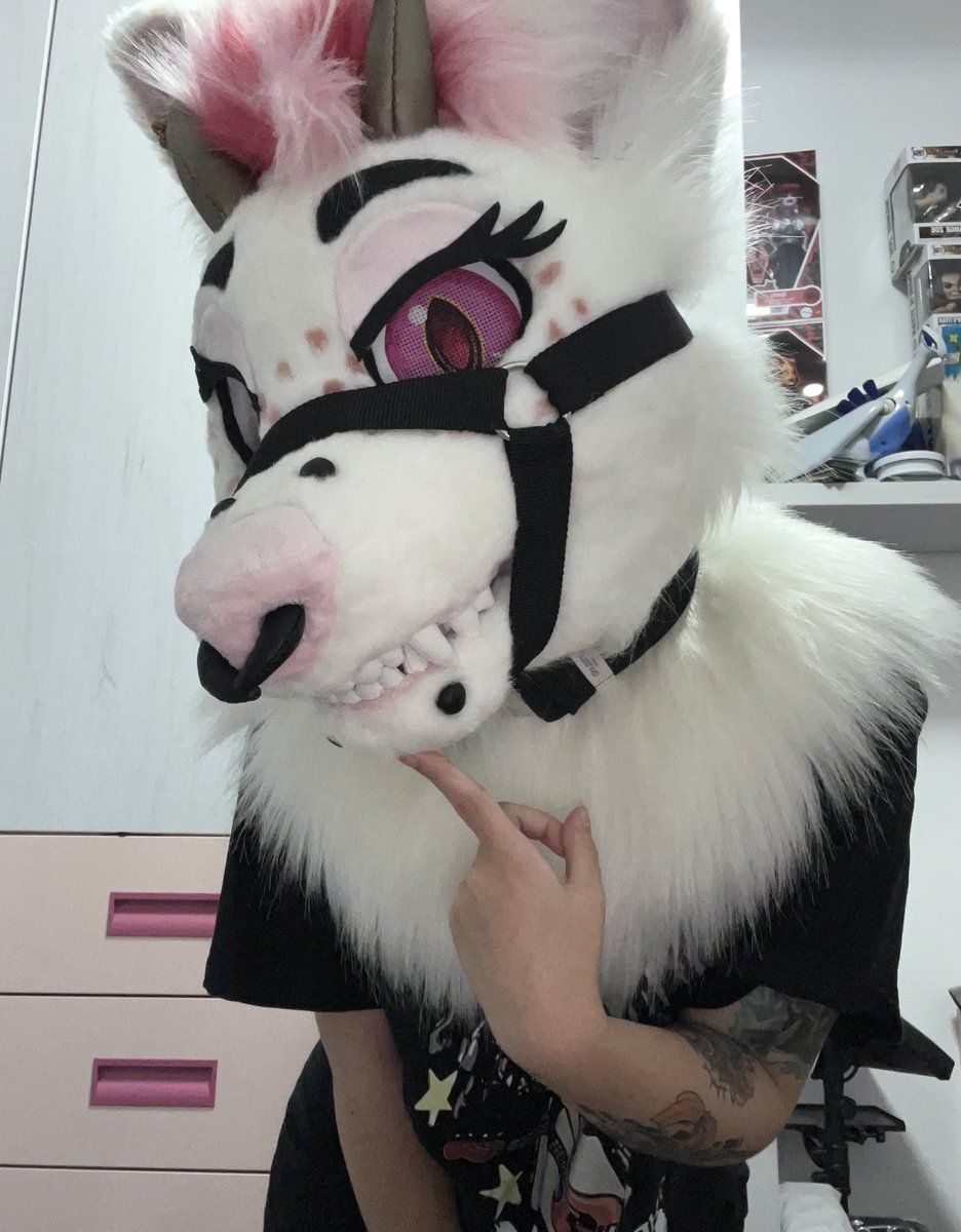 Collared foxy💕 

Collar and muzzle by @/jagger_flc on Telegram!❤️‍🔥