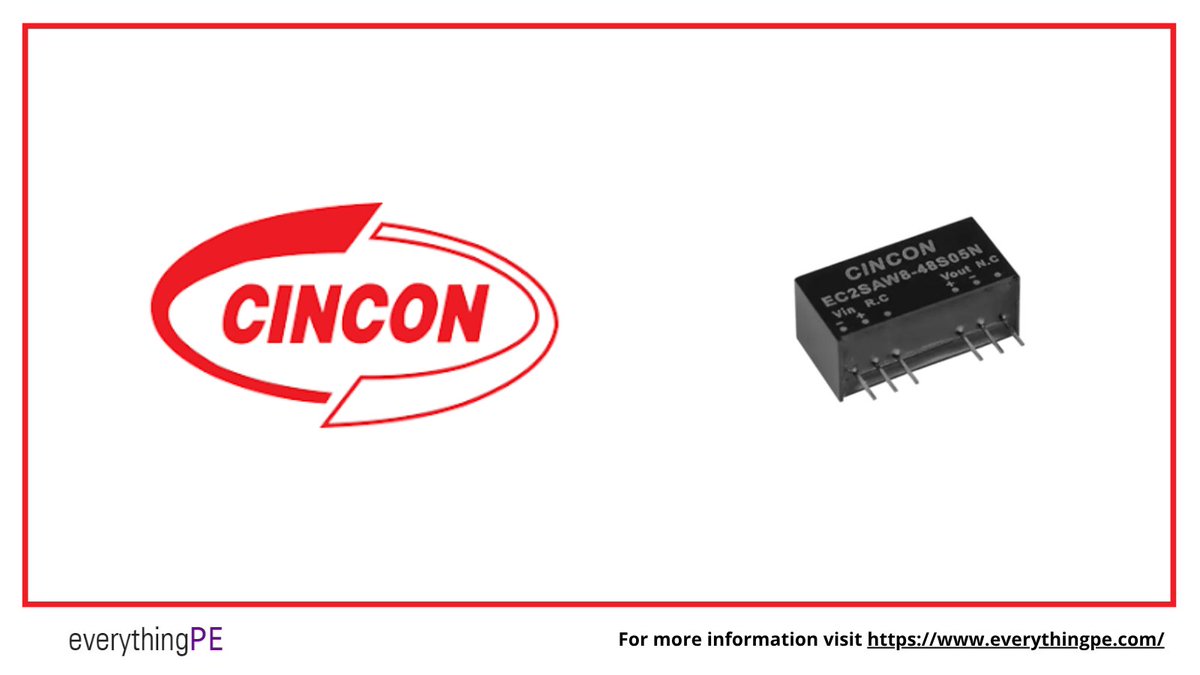 everything_PE_'s tweet image. Effective Conversion. Compact Converter. 🔋

Cincon’s EC2SAW8 Series is a surface-mount buck converter designed for reliable and flexible integration across systems.

Learn more - ow.ly/cAoU50Xtzz2

#dcconverter #cincon #industrialpower #innovation #powerelectronics