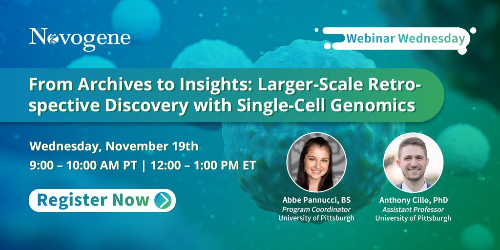 Join us  tomorrow for an in-depth look at how single-cell genomics is driving discovery in large-scale retrospective cancer studies. Learn how archival samples are unlocking new molecular insights and shaping future therapies.
Register now! us06web.zoom.us/webinar/regist…