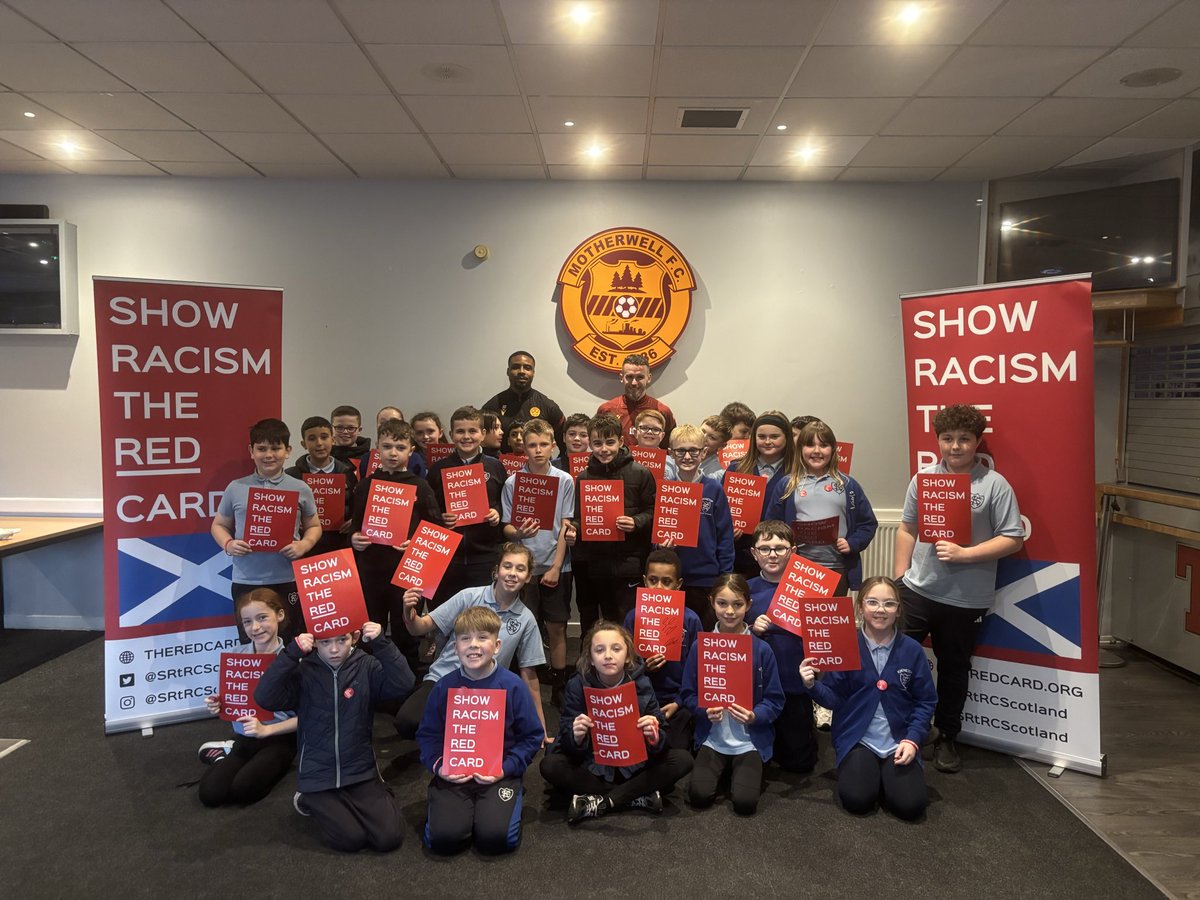 SRtRCScotland's tweet photo. 🎙️Voices of their local hero’s 

A massive thank you to Paul McGinn and Jonathan Obika for rounding off our Anti-Racism event at @MotherwellFC with wise words in response to some thought provoking questions 🧠

@MFCTrust 

#SRtRC #AntiRacism #ClubEvent https://t.co/utgG3iH7VZ