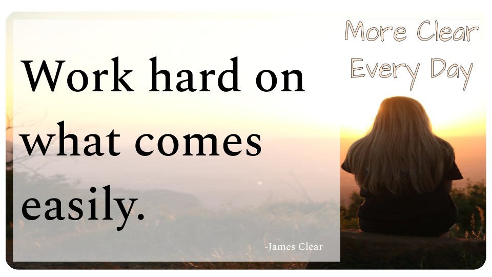 BusEdCrev's tweet image. What’s the “easy” stuff for you? How can you double down on that to maximize your natural attention? #MoreClearEveryDay #GettinClear #PowerOfCompounding #LittleByLittle #AtomicHabits