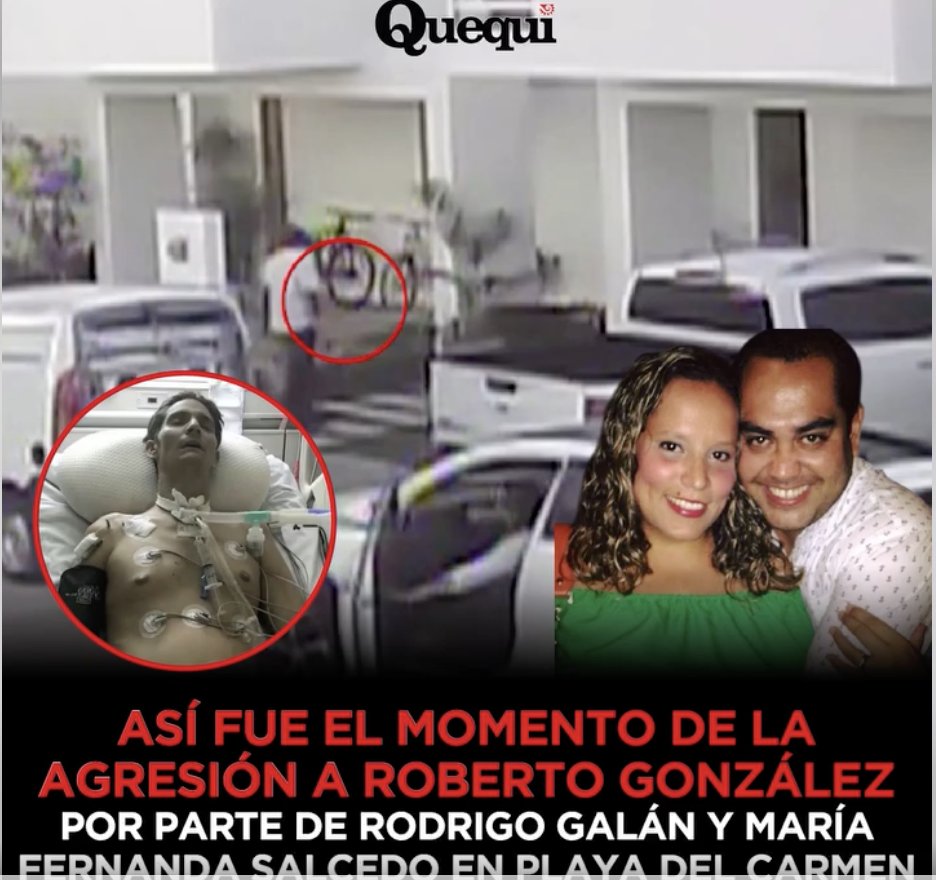 Viryland's tweet photo. #JusticiaParaRoberto📷| Así fue la agresión a Roberto Hugo González por parte de Rodrigo Galán y María Fernanda Salcedo en #PlayaDelCarmen #Mexico  Esto sucedió en 2017 y ambos continúan libres. Hace un mes tramitaron el amparo número 20 para evitar prisión. https://t.co/dCEmvFDBib