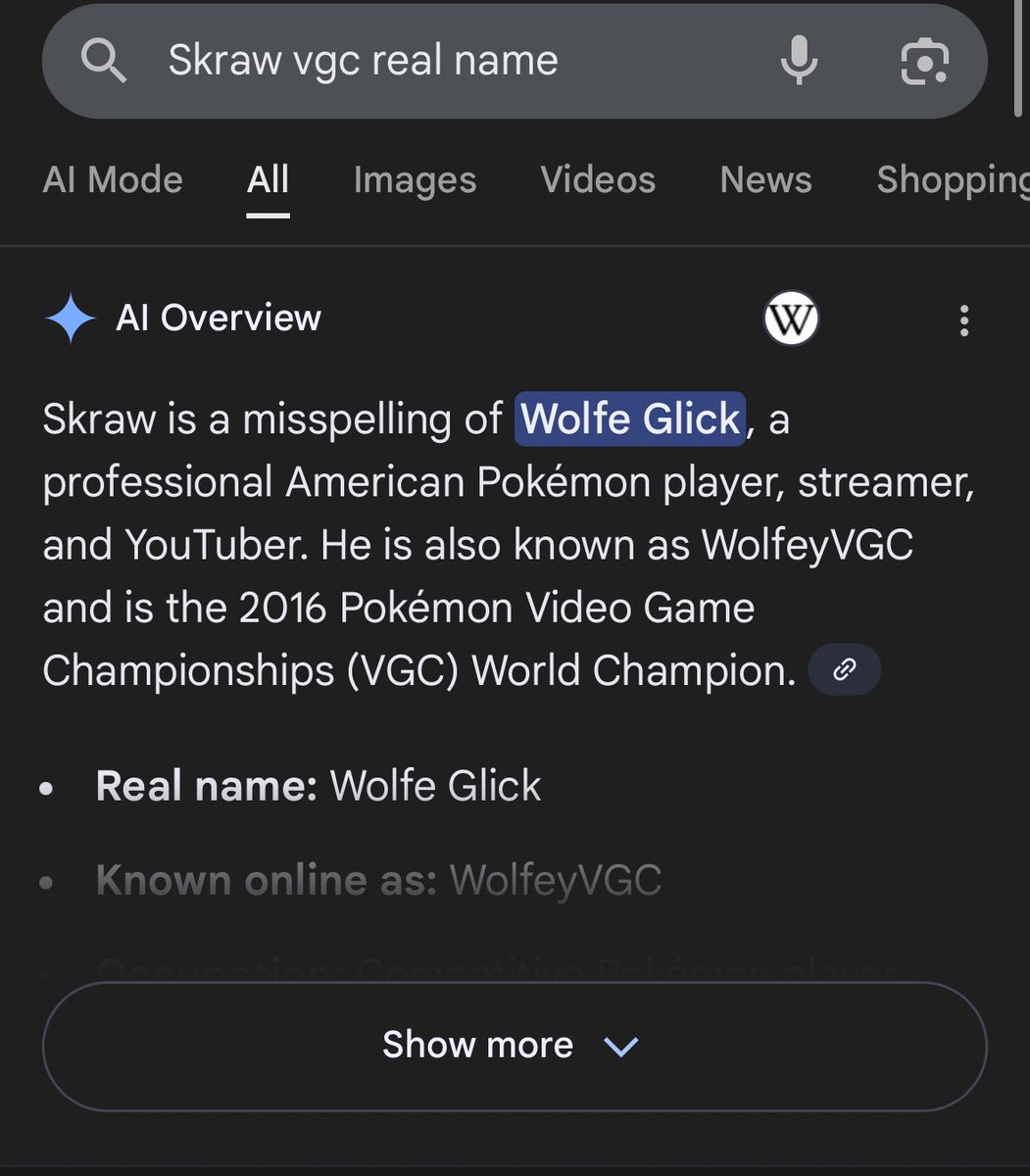 My mom doesn’t understand that people can find my name on tournament listings and wanted to see if she could find it on google. This was the result????