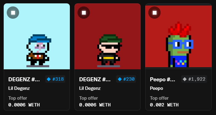 🚨 NFT BIG GIVEAWAY TIME 🚨

Today we will play for 2/1 NFT <a href="/LilDegenzNFT/">Lil Degenz</a> and <a href="/peepo_nfts/">Peepo</a> 

Here’s how to enter:
1️⃣Follow <a href="/MarkNFT69_eth/">MarkNFT69.eth</a> +🔔
2️⃣Like &amp; repost this post
3️⃣Comments Base
4️⃣Winner announced in 48 hours⏰

One lucky winners will get a 3 free NFT good luck guys

#NFTs