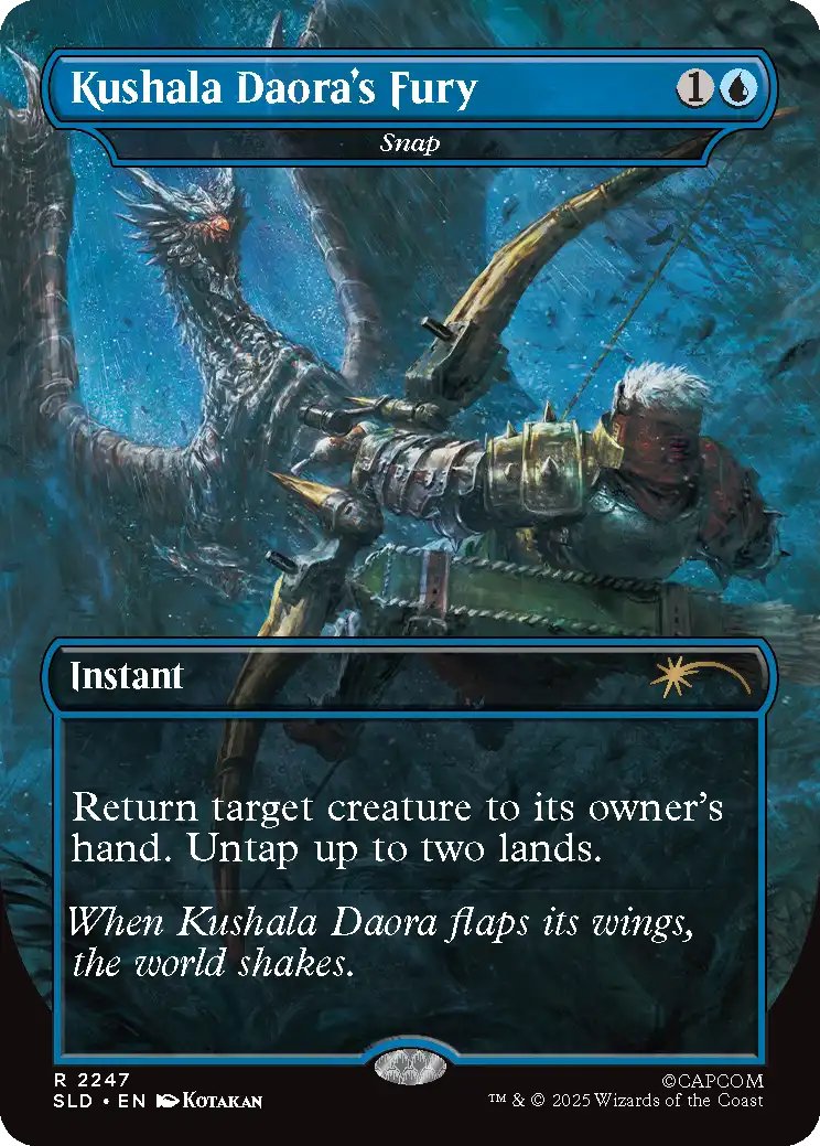 MHKogath's tweet image. Official cards from the Magic the Gathering Secret Lair: Monster Hunter Superdrop 🧵