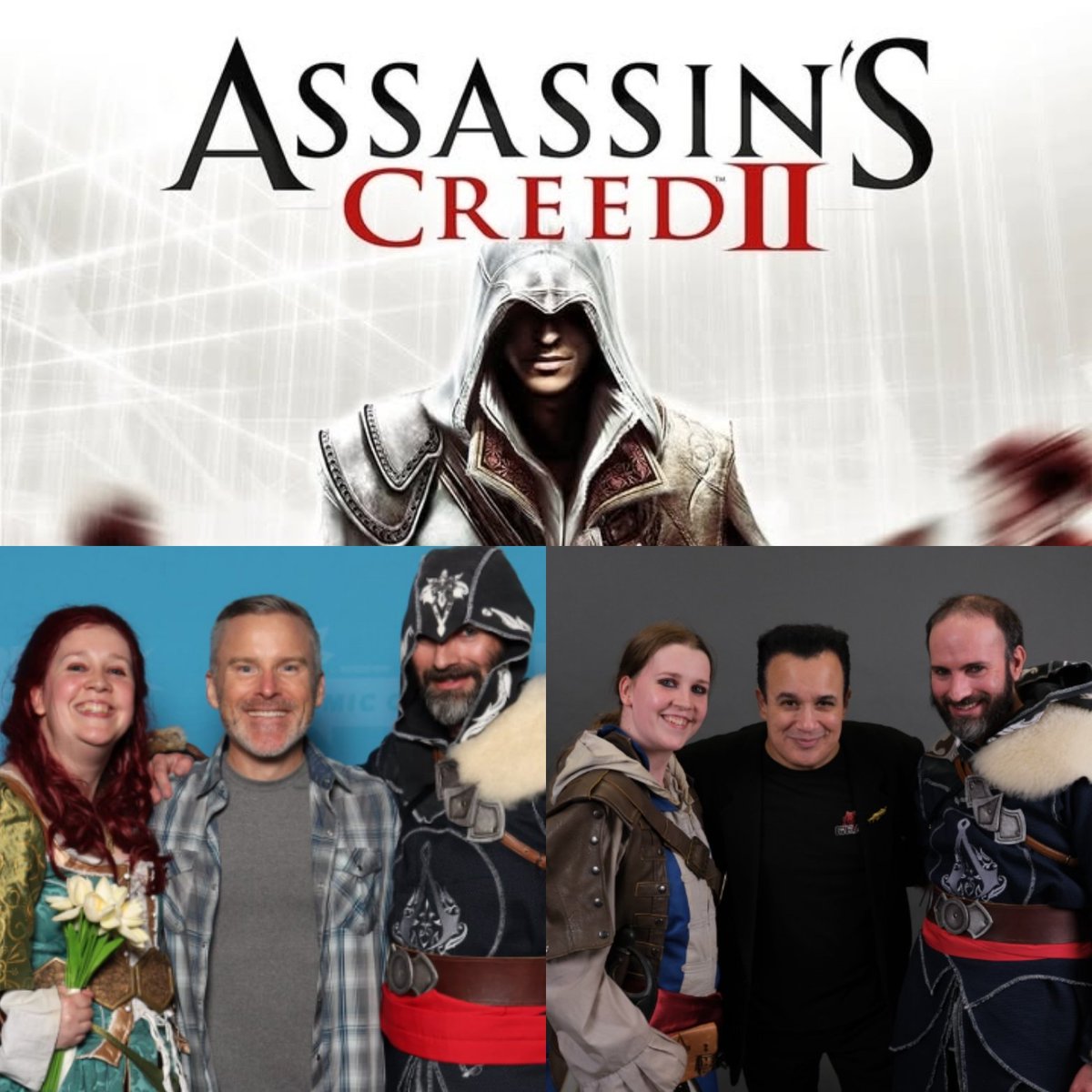 Happy anniversary to Assassin's Creed 2! 16 years old and still ageing like a fine wine! Thanks for bringing the amazing <a href="/RogerCraigSmith/">Roger Craig Smith</a> and <a href="/RealCarlosFerro/">Carlos Ferro</a> in the AC community 😀 #AssassinsCreed #EzioAuditore #LeonardoDavinci