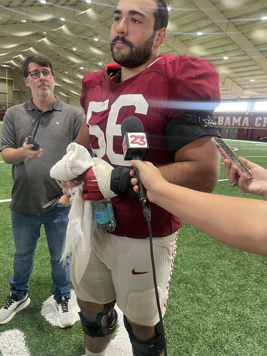 Alabama offensive lineman Geno VandeMark talks with the media before EIU 

<a href="/garyharris_wvua/">Gary L. Harris</a> 
 <a href="/WVUA23Sports/">WVUA 23 Sports</a> 
<a href="/AlexBootheTV/">Alex Boothe</a> 
<a href="/jdzasa1010/">J.D. Zasa</a>