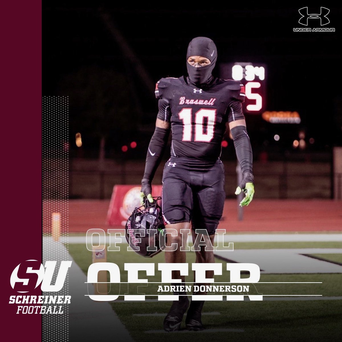 #AGTG After a great conversation with Coach Biggurs I’m blessed to receive an offer from <a href="/SchreinerFB/">Schreiner Football</a> <a href="/coach_hallmark/">Shane Hallmark</a> <a href="/burgos_coach/">Coach Burgos</a> <a href="/WardlawCoach/">Coach Law 🏈</a> <a href="/KentLaster/">Kent Laster</a> <a href="/coachkeithallen/">Keith Allen</a> <a href="/BengalLifestyle/">Braswell Bengal Football</a> <a href="/coach_c_wheeler/">Charles Wheeler</a>