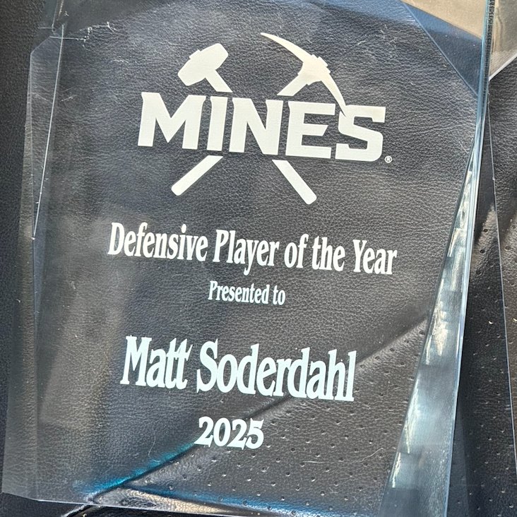 craig_soderdahl's tweet photo. Feeling grateful! @MinesFootball was such a great experience for my son, @mattsody as a grad transfer. He had awesome teammates, coaches, fans and excellent competition in the RMAC.

He was nominated as a team captain and got the Defensive Player of the Year award. From the beginning, he felt right at home. Sad that his college football days are over, but am super thankful that he ended at Mines!