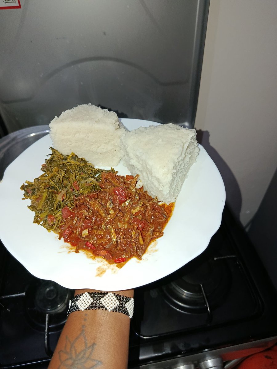 Ugali na umena na saga for supper 😋😋