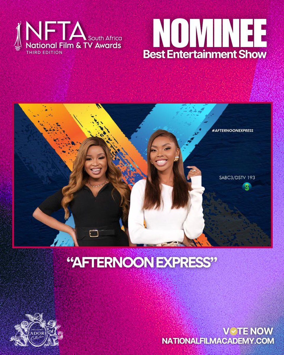 #VotePalesaTembe under the Best TV Presenter Category and her show AfternoonExpress under Best Entertainment Show
At 3rd Annual National Film &amp; TV Awards
It would be really appreciated, your support means everything. 
🔗 nationalfilmacademy.com/voting