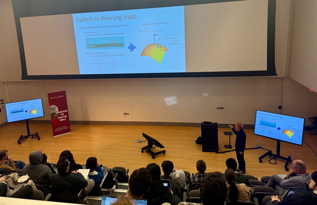 QuantumIQC's tweet image. We were pleased to host Jonathan Home from ETH Zürich for yesterday’s IQC Colloquium, “Scaling Quantum Computing with Trapped Ions.”

#IQC #quantum #computing #sensing