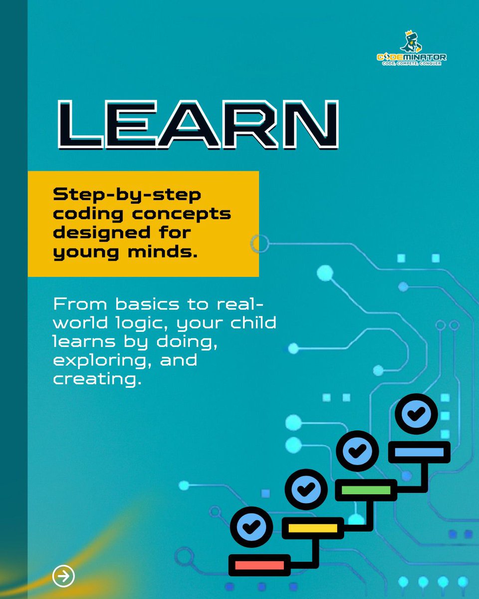 codeminator81's tweet image. Codeminator 2025 is here! 🌟
Boost your child’s coding, logic &amp;amp; creativity.

Register for Qualifying Round 1 (Dec 17)
👉 codeminator.org
#codeminator #kidswhocode #codingforkids #futurecoders