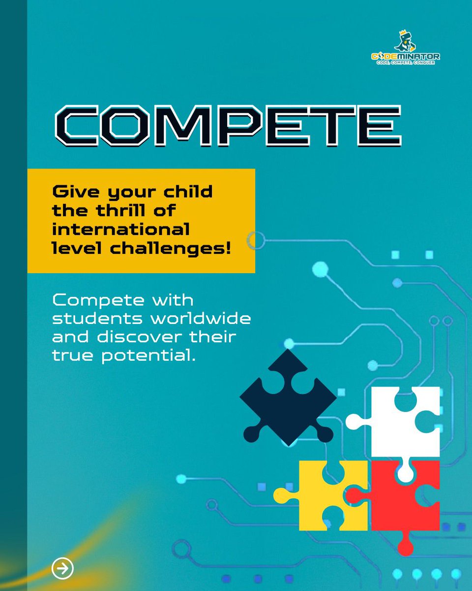 codeminator81's tweet image. Codeminator 2025 is here! 🌟
Boost your child’s coding, logic &amp;amp; creativity.

Register for Qualifying Round 1 (Dec 17)
👉 codeminator.org
#codeminator #kidswhocode #codingforkids #futurecoders