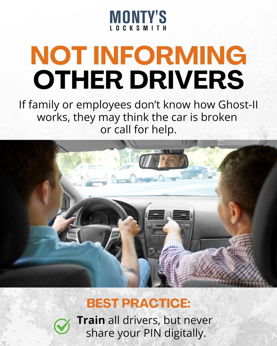 MontyLocksmith's tweet image. Don’t make these mistakes with your Ghost 2

From ignoring the manual to leaving the system in Service Mode, these errors can put your security at risk.

📞 647-850-7156 | 🌐montyslocksmith.ca/anti-theft-dev…

#ghost2 #antitheft #gta #torontodrivers #montyslocksmith