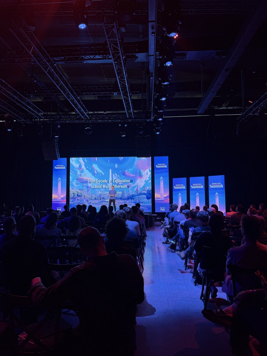 Thanks to <a href="/Bankless/">Bankless</a> for hosting a great summit. Heard from OGs like <a href="/nanexcool/">mariano.eth</a> and finally got to meet <a href="/lex_node/">_gabrielShapir0</a> irl