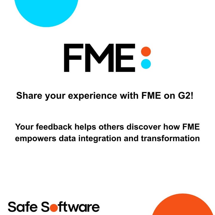 IMGS_Ireland's tweet image. Share your experience with FME on G2!
Your feedback helps others discover how FME empowers data integration and transformation.
The first 40 reviewers will receive a $25 Gift Card:  zurl.co/V7Hod 
#SafeSoftware #FME #G2Reviews #DataIntegration @SafeSoftware