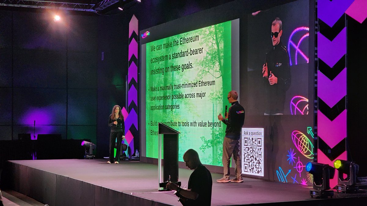 TheVolqaGuy's tweet photo. One of the coolest things ever, my co-founder @brittintech, is MC'ing @trustlessconf! https://t.co/O2isIL5ngo