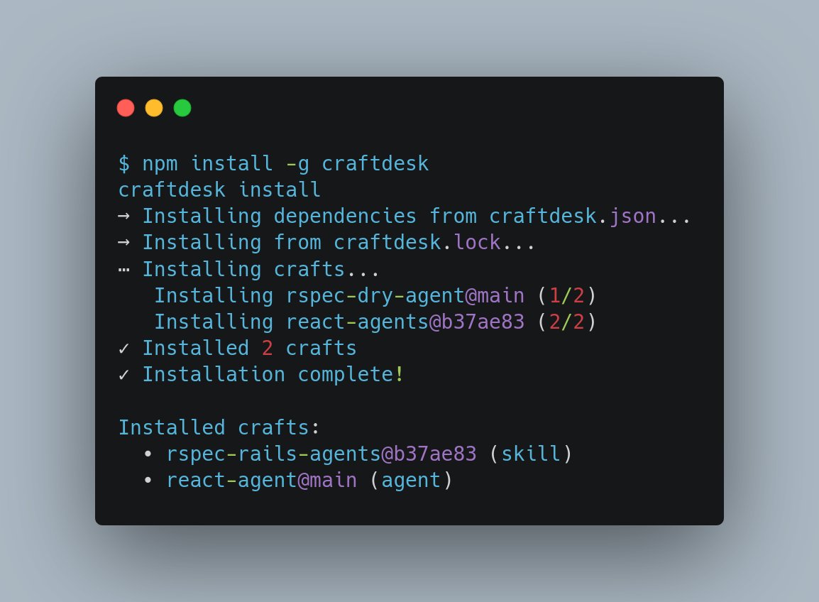 maciejmensfeld's tweet image. Please share💓 I OSSed CraftDesk - a package manager for AI capabilities.

Install skills, agents, plugins, and more from git repos, connect them with version locking and deps management, and easily share them with your team!

NPM for AI

github.com/mensfeld/craft…

#claudecode #ai