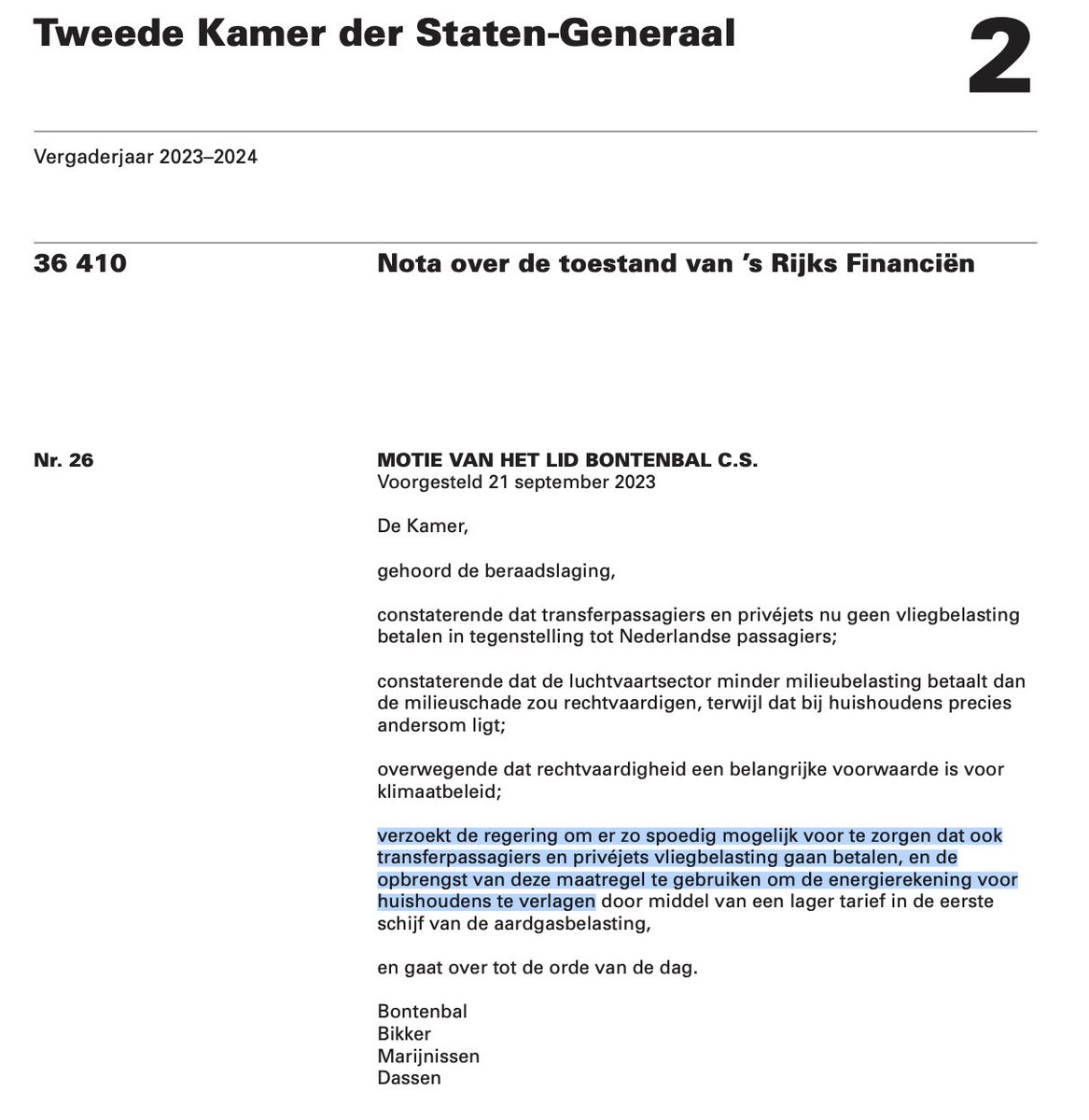 N kijk s welke motie van Bontenbal cs ik ineens tegenkom ?