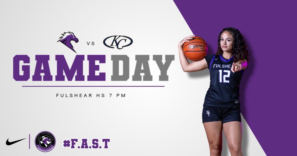 PULL UP TONIGHT‼️
We’re at home and we need that gym LOUD. Energy up, crowd packed, let’s make this place shake. Come support your Lady Chargers and be part of the show. 🏀💜⚡️