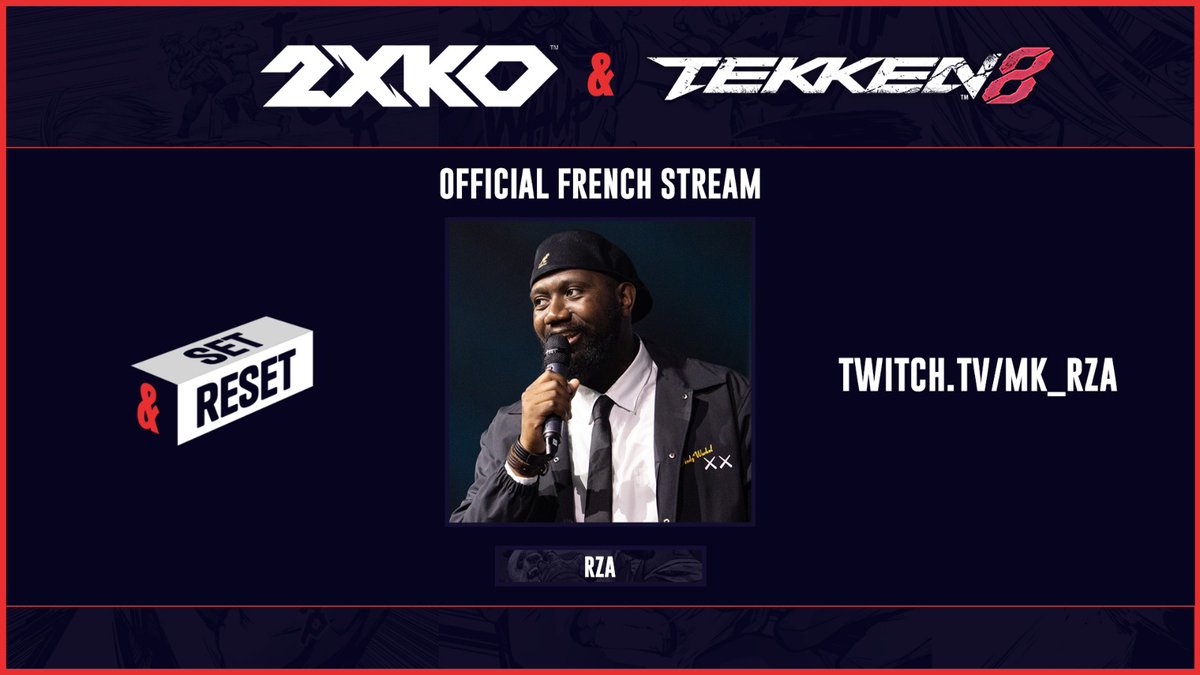 A weekly EU bracket open to all, for you all. And to make sure everyone joins the fun, more languages to enjoy the show!

🇫🇷 <a href="/MK_RZA/">RZA</a> joins the team to stream Set&amp;Reset 2XKO Wednesdays &amp; Tekken 8 Thursdays in French every week! 

Mais oui!