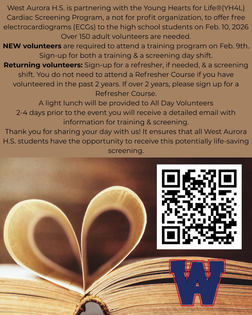 WABlackhawkFB's tweet image. West Aurora High School is looking for adult volunteers to help run this outstanding event. If you're interest in helping, scan the QR code in the picture!