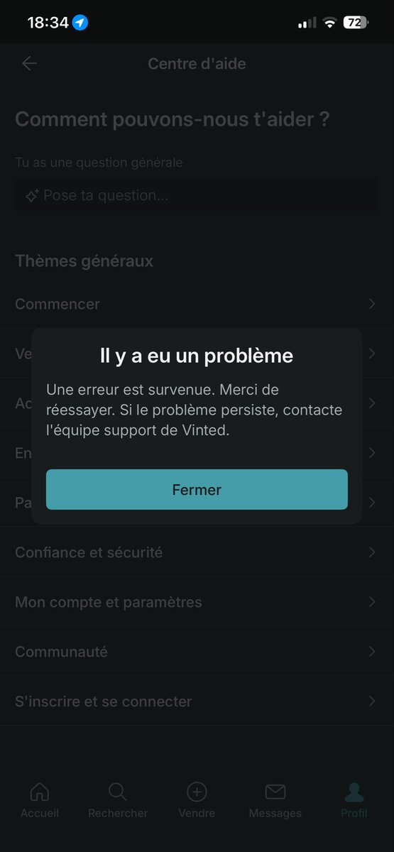phoenix17_'s tweet photo. Je suis le seul a avoir un problème avec vinted  ? https://t.co/hOS4pJN2bL
