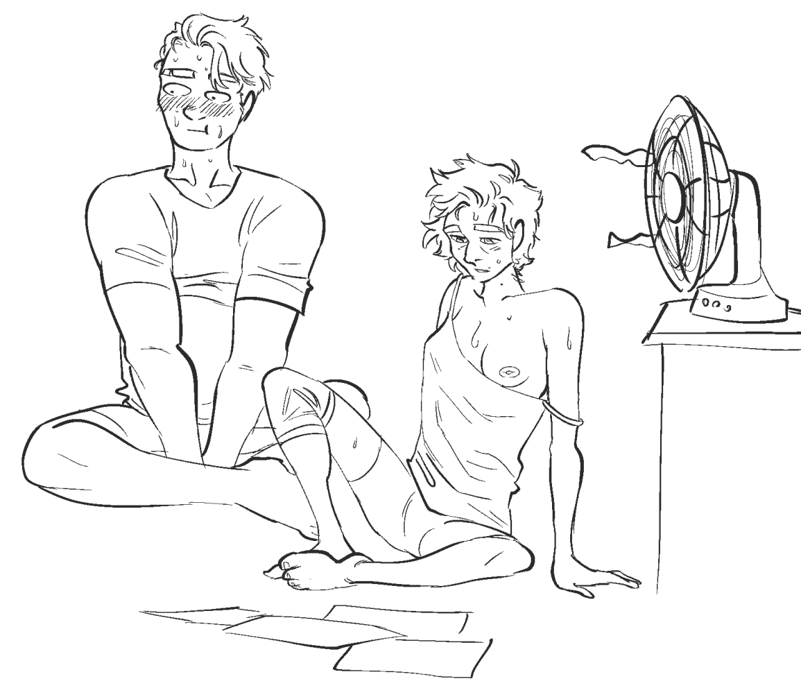 sin_bin_21's tweet photo. Something about Vik being utterly unbothered of being tits out in Jayce's company idk https://t.co/ym9bClHemp