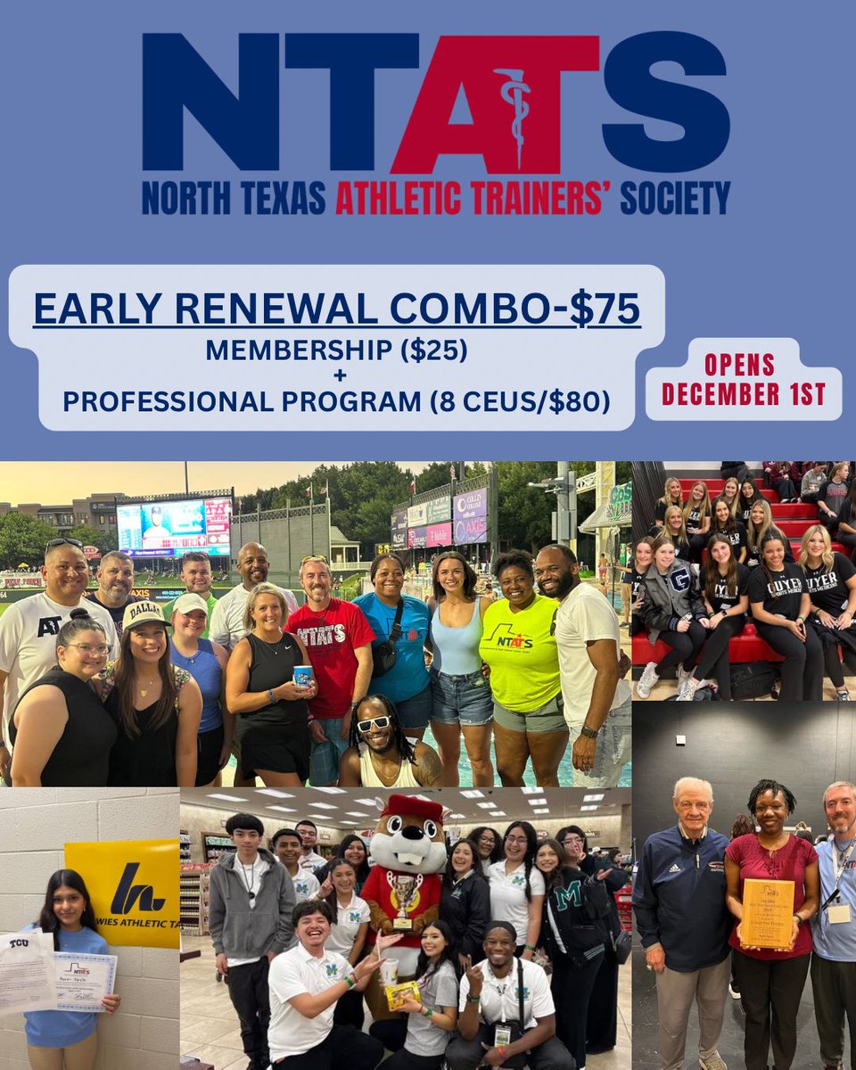North Texas Athletic Trainers’ Society tweet media
