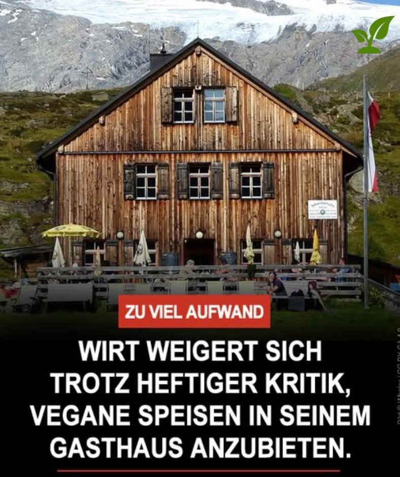 Dies ist die Johannishütte in den Österreicher Alpen, eine Alpenvereinshütte der Kategorie I (Schutzhütte in Extremlage) auf 2121m. Irgendein Soja-Latte Typ, der hier nicht hergehört (für ihn gibt es AV-Hütten der Kategorien II, Schutzhütten mit Stützpunktfunktion, vor allem aber