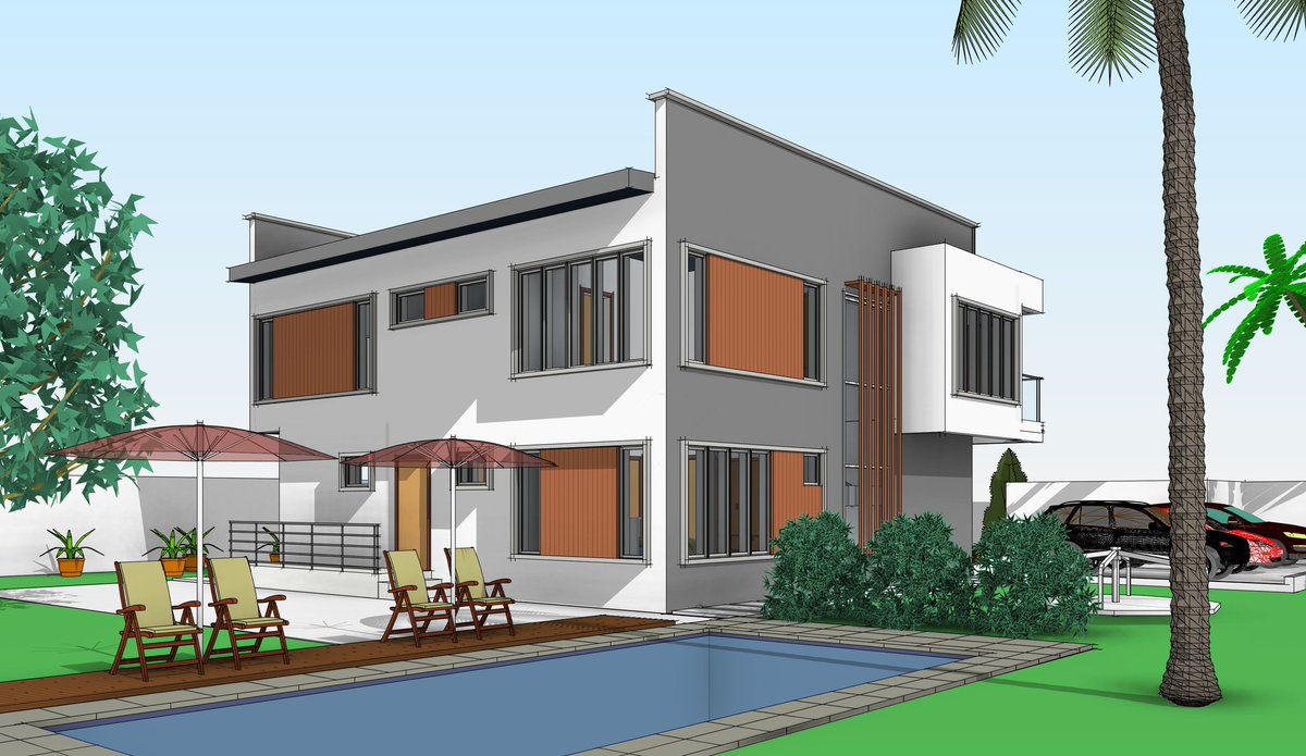 visualsbyjohn_'s tweet image. I just completed my first design project as a Part 4 Architecture Student.

• A 4-Bedroom Residence 

Software: Autodesk Revit.