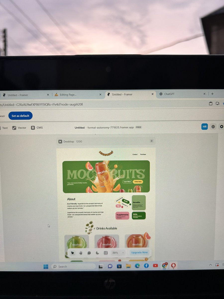 Designerleemah's tweet image. First time designing with framer 
Rate 1-10 👌🏾#UIDesign #Framer