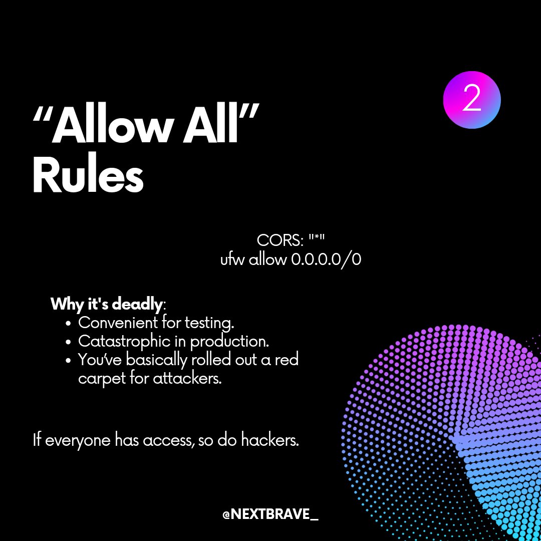 nextbrave_'s tweet image. 💀 One line of code can destroy your entire security posture.

🔑 Hardcoded secrets
🌍 “Allow all” configs
🔥 Disabled SSL checks

Hackers don’t need many mistakes…
just one.

#CyberSecurity #DevSecOps #InfoSec #SecureCoding #Developers #AppSec #BugBounty #Pentesting  #nextbrave