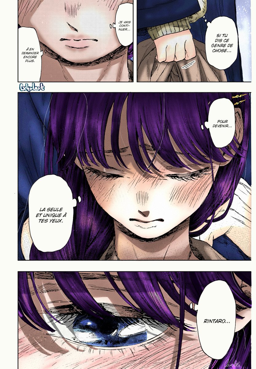 Salut ! J’utilise ce panel pour vous leak mon projet et donnez un petit avant goût ; 
projet de faire un chapitre full colo , j’ai commencer il y’a environ 3 semaines et si tout se passe bien , début décembre je vous sort ça hihi✨
traduit par <a href="/BHerooooo/">Big_herooooo</a> / bigsolo.org