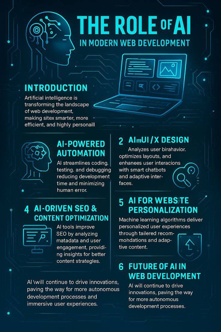 LogicLeap_AI's tweet image. The role of AI im modern web development.