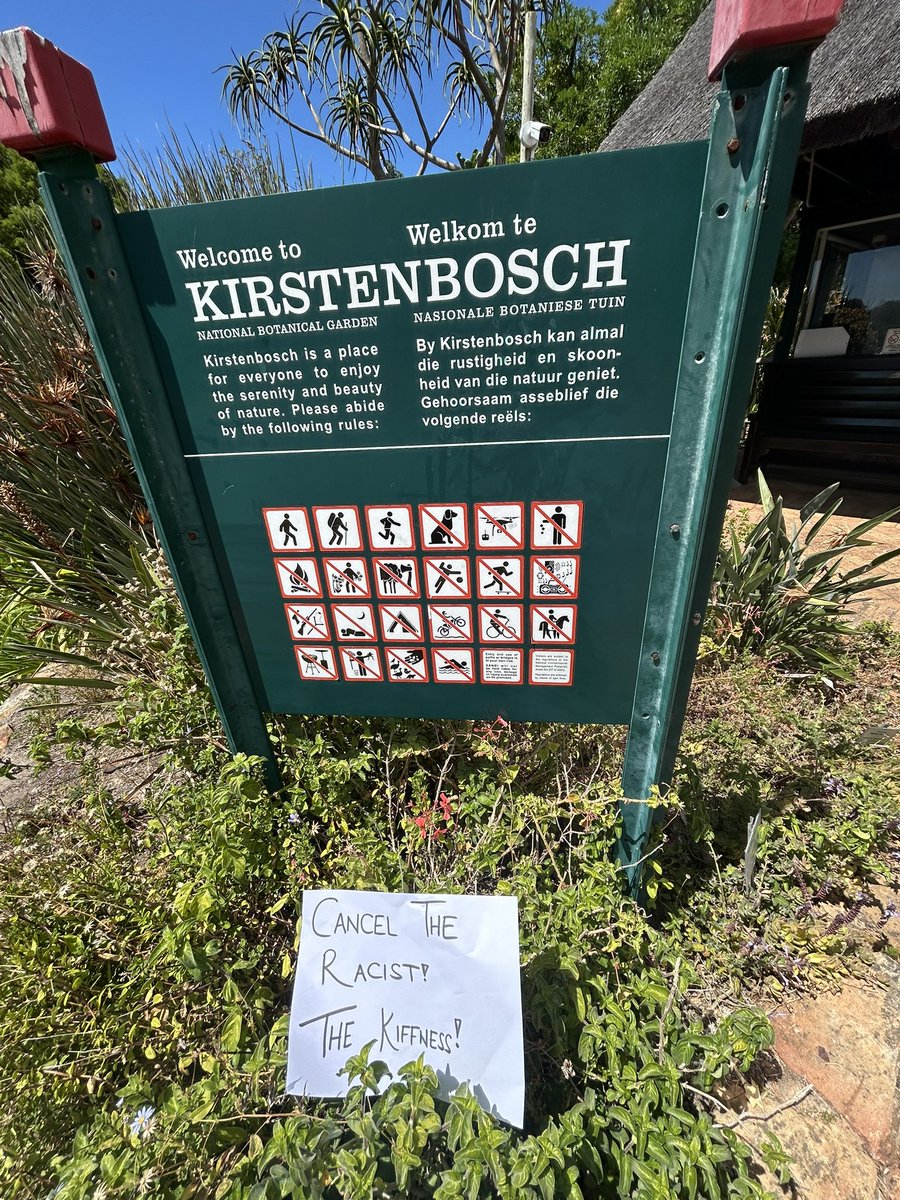 Ayesha_Bagus's tweet photo. @KirstenboschNBG 
@sanbi_za platforming The Kiffness after his racist, inflammatory statements is unacceptable. 

Our public spaces must honour our Constitution, our history, and our humanity. https://t.co/TXsTqgfTJS