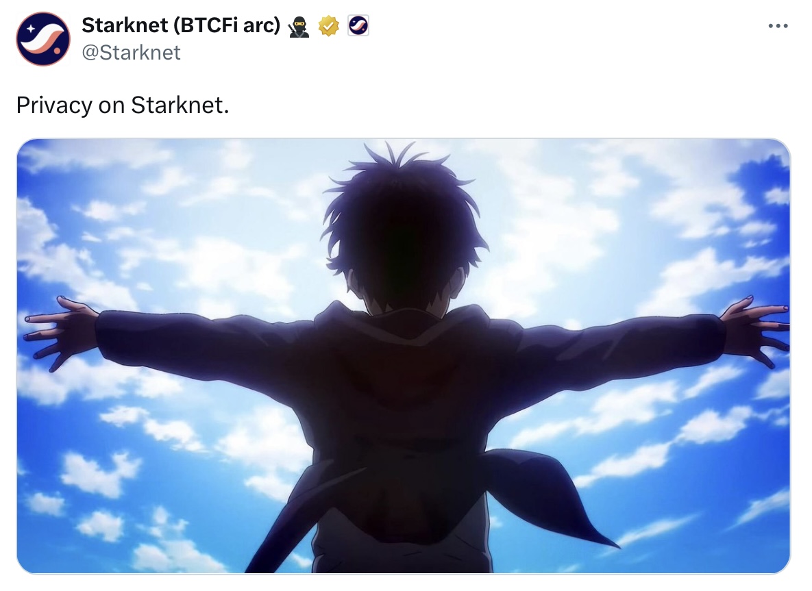 CoinDataFlow's tweet image. “Privacy on Starknet” — feels like a real announcement is coming.

If this is the next feature drop, #STRK might be entering an important phase.

#Starknet #CryptoNews