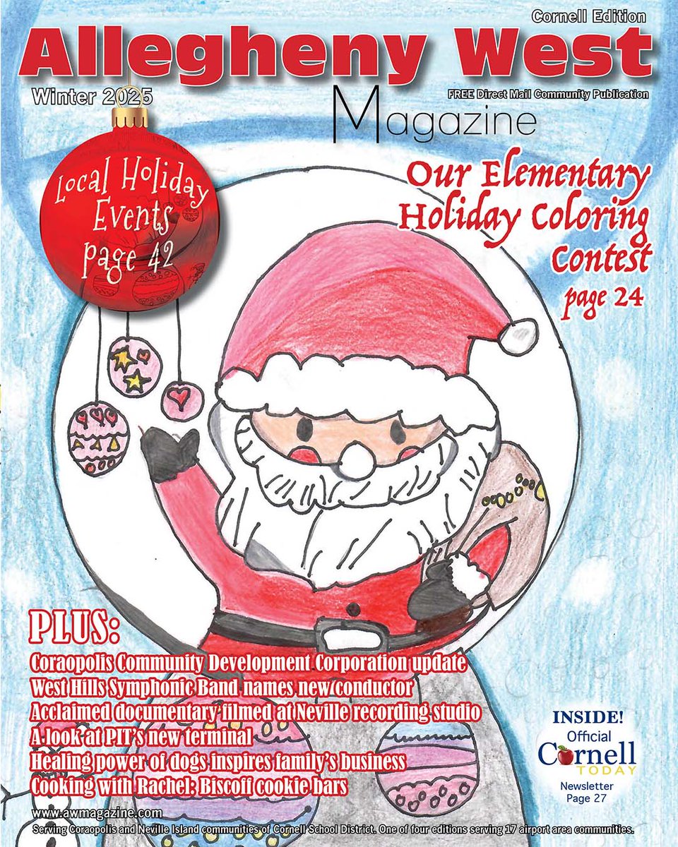 Congratuations to Cornell sixth-grader Miguel Monterrosa Panias, who created this drawing of a Santa snow globe for our Cornell holiday coloring contest. #HappyHolidays #Cornell @CornellElementarySchool