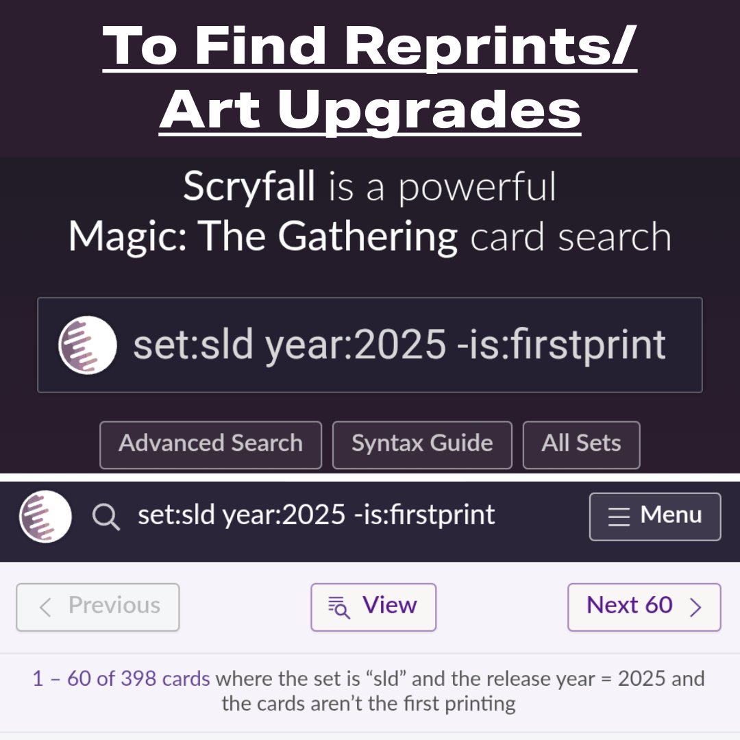 Are you having trouble handling the deluge of Secret Lair product every year, but do you also love cool artwork and want to make sure you don't miss something amazing for your favorite deck?

I use <a href="/scryfall/">Scryfall</a> for this at the end of every year to find cards for my decks. 💜

#mtg