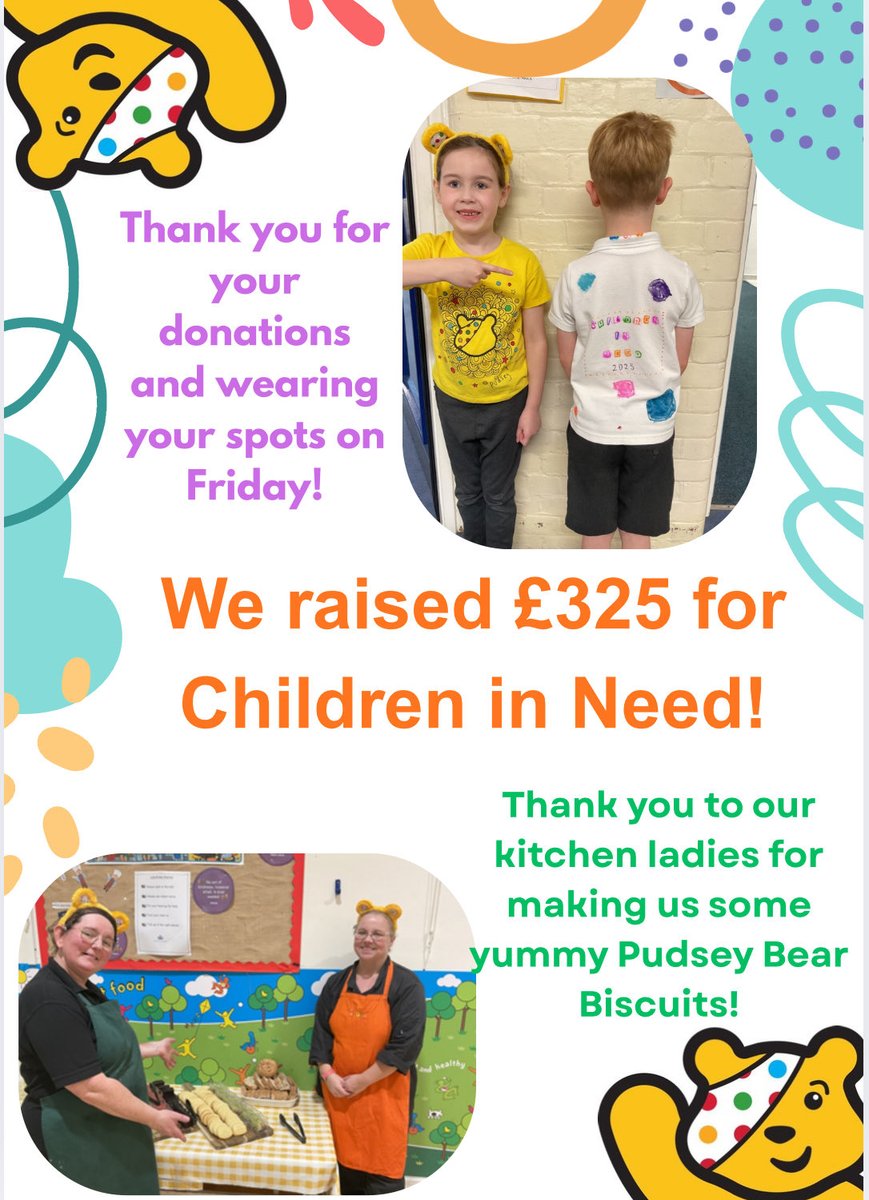 Wow!! What a great turnout on Friday, so many spots of all shapes and sizes! 🤪 Thank you to everyone who donated to our Children in Need page!🐻