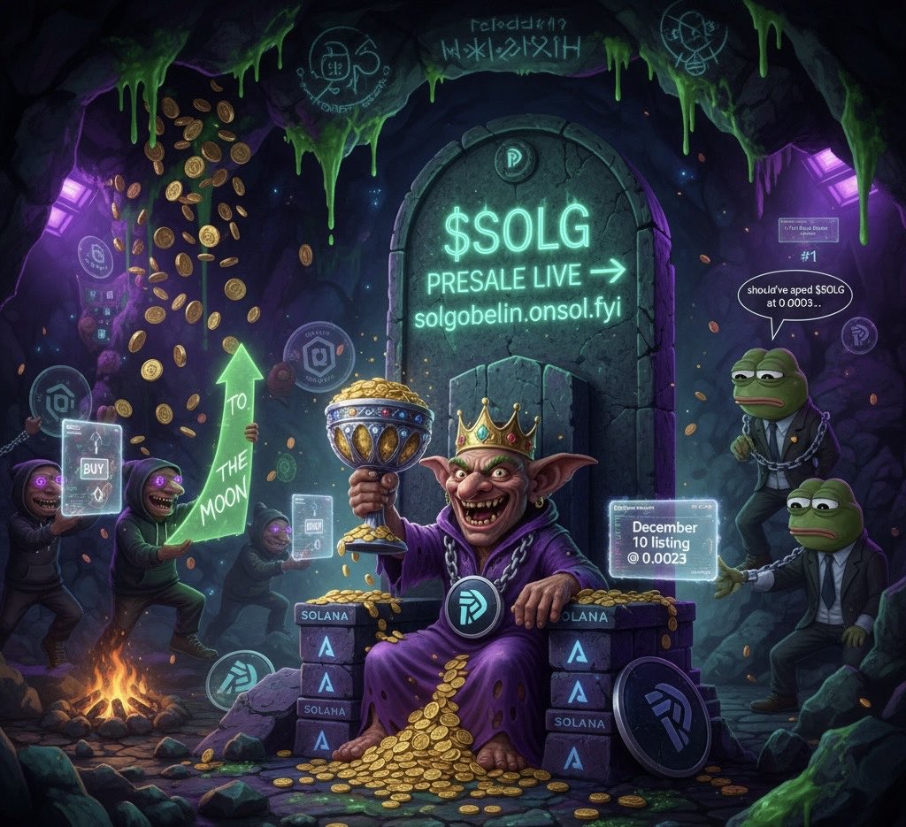 omar_of_web3's tweet image. My entry 💚

$SOLG presale is now live! Join the raid and grab yours at  ➡️solgobelin.onsol.fyi Listing starts Dec 10🕰️. Don&apos;t miss out

@SolGobelin #SOLG #SolGobelin #SOL #Solana #SolanaMeme #MemeCoin #CryptoMeme
