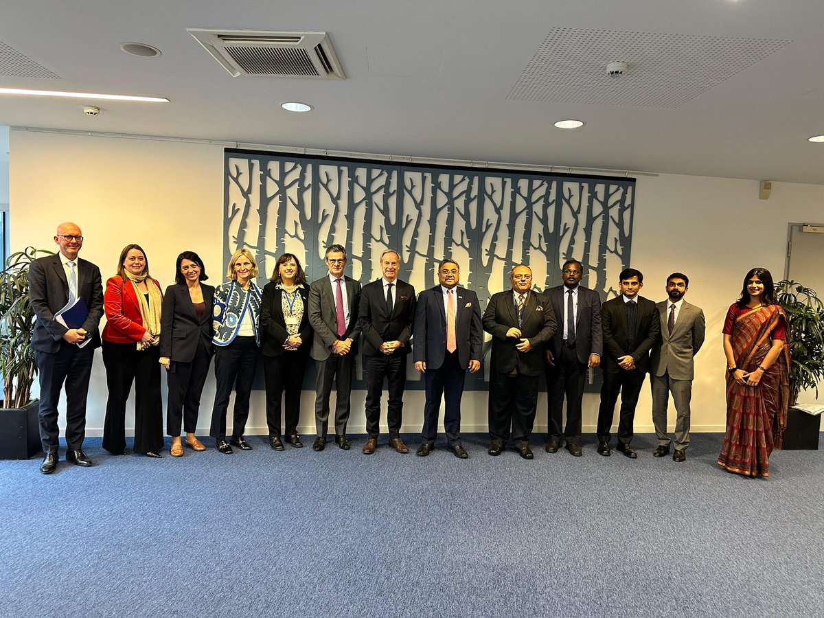 Secretary (West) <a href="/AmbSibiGeorge/">Amb Sibi George, Secretary (West), Bharat- India</a> co-chaired the 11th India-EU Foreign Policy and Security Consultations with <a href="/eu_eeas/">European External Action Service - EEAS 🇪🇺</a> DSG Political Affairs <a href="/OlofBSkoog/">Olof Skoog</a> today in Brussels. 

Productive discussions on Indo-Pacific, bilateral security &amp; defence cooperation, multilateral cooperation,