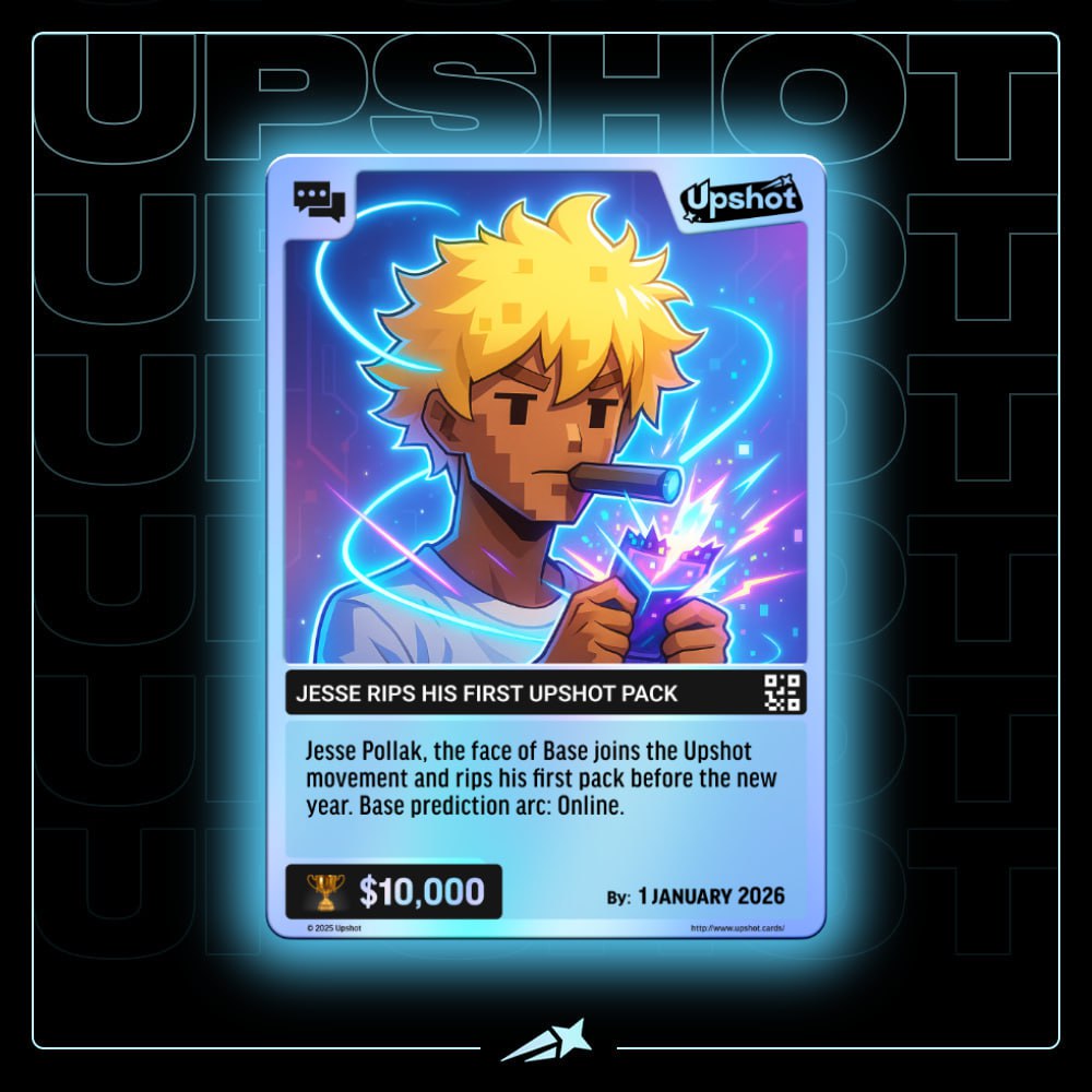 You can ship a chain, scale an ecosystem, lead the culture &amp; even onboard the world…

But can you pull a holy grail from an Upshot pack?

Prediction: <a href="/base/">Base</a> builder 001 Jesse Pollak signs up and rips his first pack before the years out.

Early access code waiting for you, just
