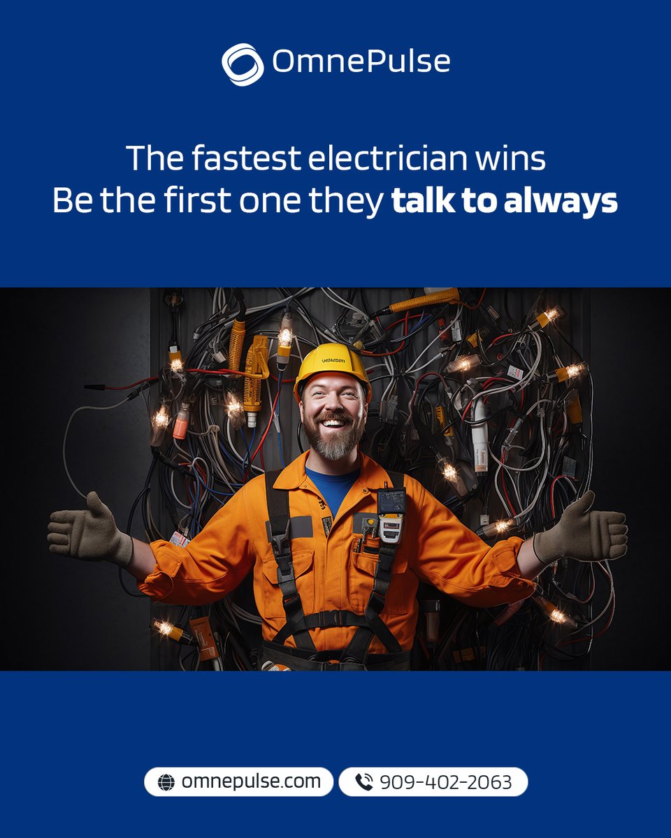 OmnePulse1's tweet image. Be the first one customers reach when the lights go out.
 AI makes it happen.

💡 Learn more: omnepulse.com

#ElectricianGrowth #OmnePulse #ContractorLeads #Automation