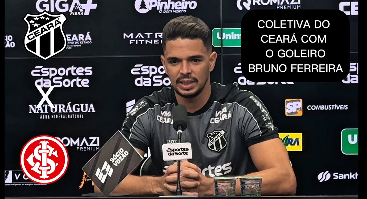 ReporterDanilo's tweet image. Acompanhe a coletiva do goleiro Bruno sobre a partida do Ceará contra o Internacional.

youtube.com/live/pSCrkD9Fc…