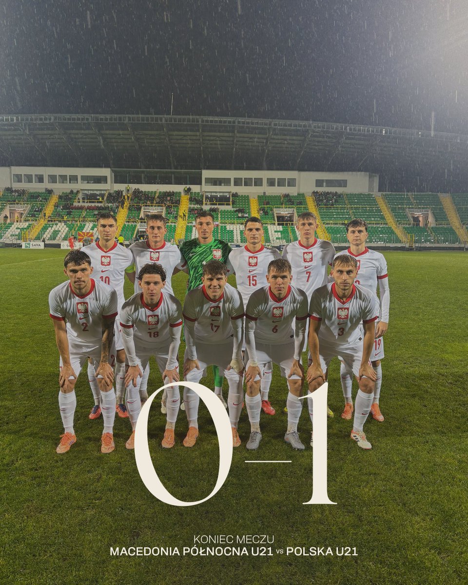 LaczyNasPilka's tweet photo. KONIEC MECZU
Wygrywamy z Macedonią Północną!
⚽ 33' Filip Kocaba
__
FT #MKDPOL 0:1 🇲🇰🇵🇱 U21 https://t.co/lEiCG7YaTV