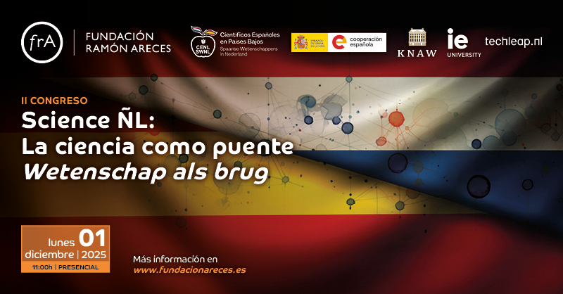 FundacionAreces's tweet image. 📌 El 1 de diciembre celebramos el II Congreso SCIENCE ÑL

Ven a cruzar el puente de la colaboración científica entre España y Países Bajos 🇳🇱

Asistencia gratuita hasta completar aforo ✅ Necesaria inscripción online previa 🖊️fundacionareces.es/fundacionarece…

#ciencia #innovacion #tech